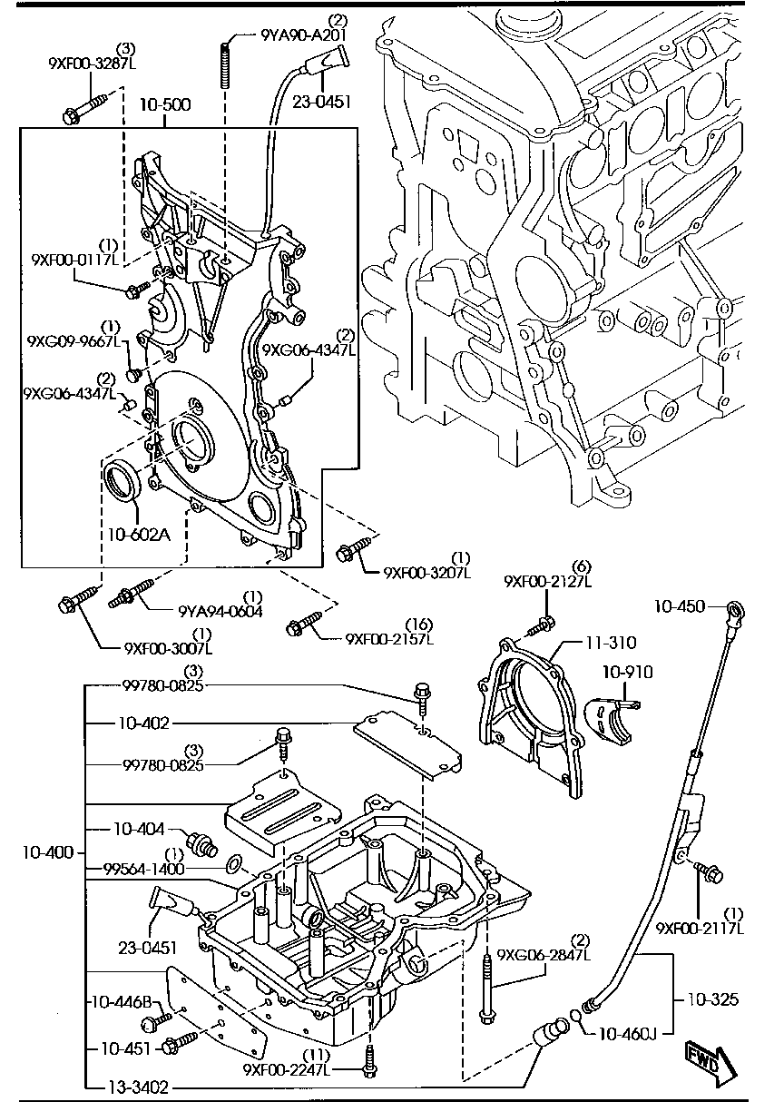 MAZDA L3G6-10-602 - Семеринг, колянов вал vvparts.bg