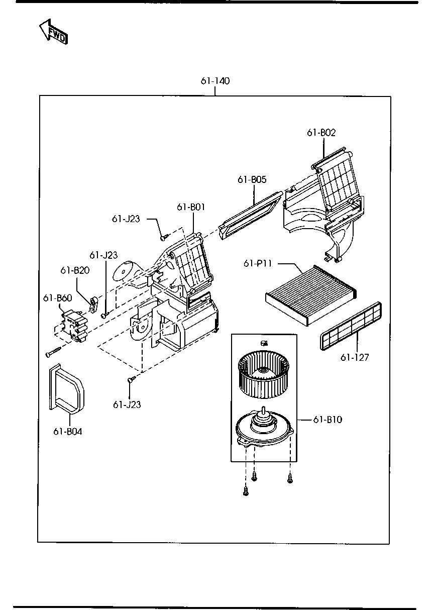 MAZDA GJ6B-61-P11 - Филтър купе (поленов филтър) vvparts.bg