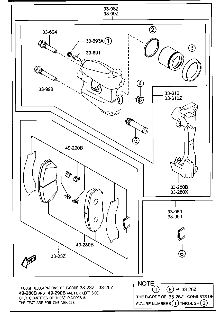 MAZDA L2Z2-33-98Z - Бутало, спирачен апарат vvparts.bg