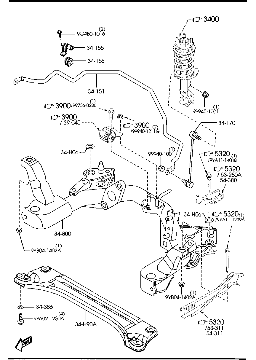 MAZDA LC70-34-170 - Биалета vvparts.bg