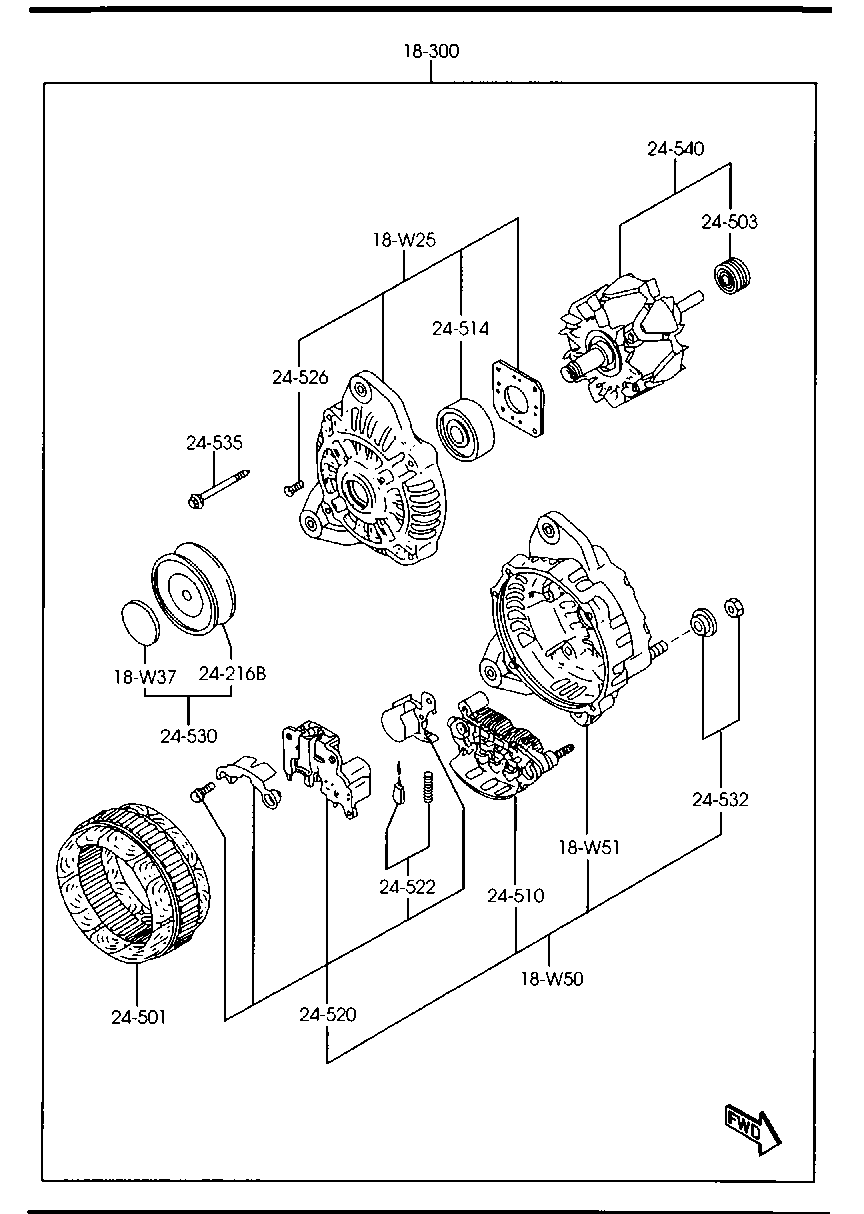 Mercury RF5C-18-W11 - Ремъчна шайба, генератор vvparts.bg