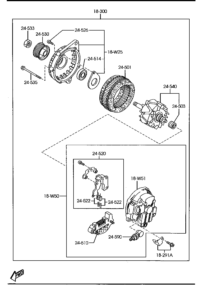 MAZDA ZJ38-18-300 - Генератор vvparts.bg