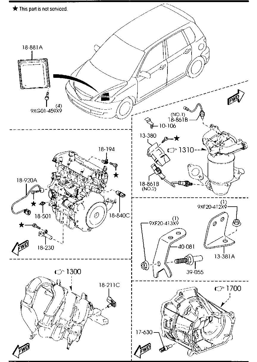 MAZDA C201-18-221 - Импулсен датчик, колянов вал vvparts.bg