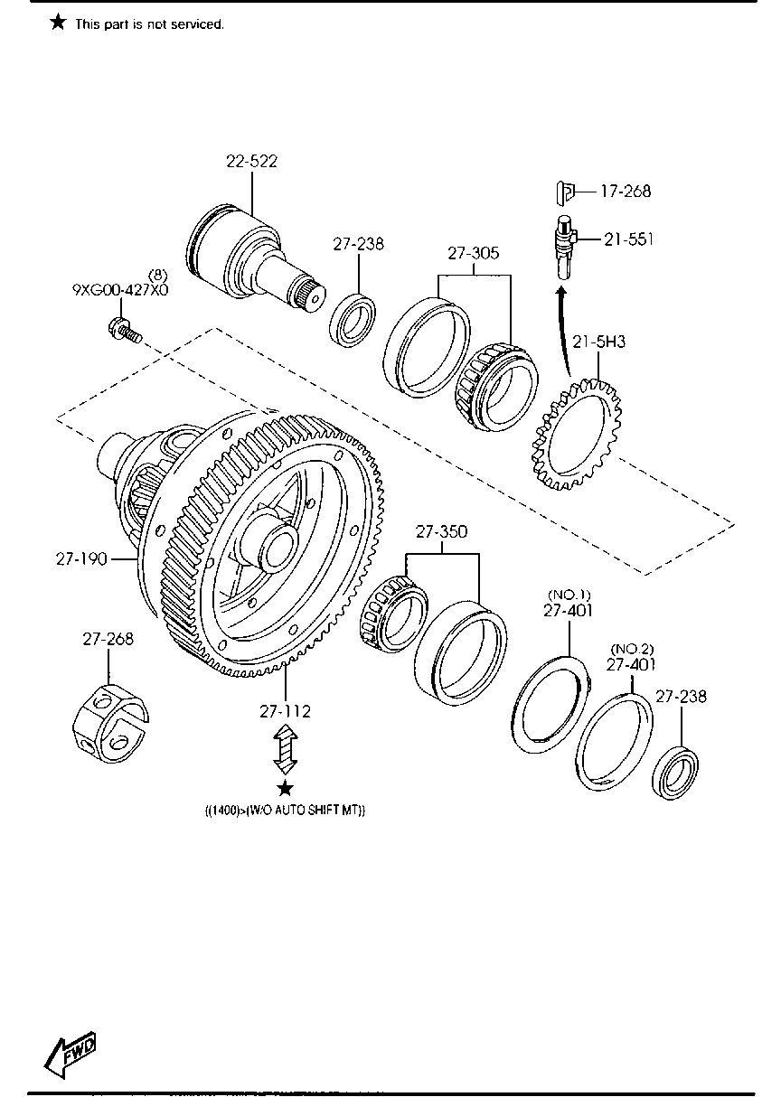 MAZDA C202-27-238 - Семеринг, диференциал vvparts.bg