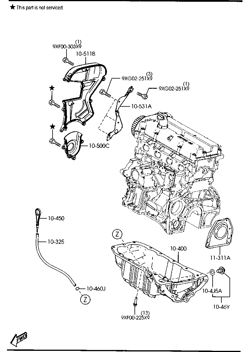 FORD YF09-10-46Y - Болтова пробка, маслен картер vvparts.bg