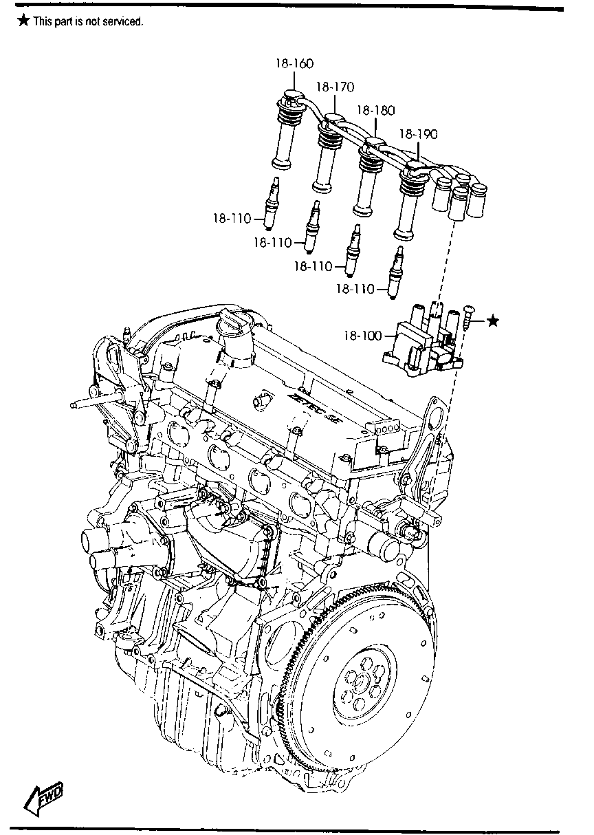 MAZDA C201-18-190A - Комплект запалителеи кабели vvparts.bg