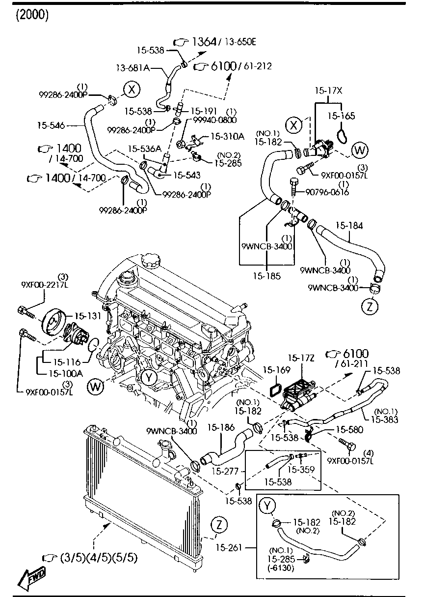 Subaru LF94-15-100A - Водна помпа vvparts.bg