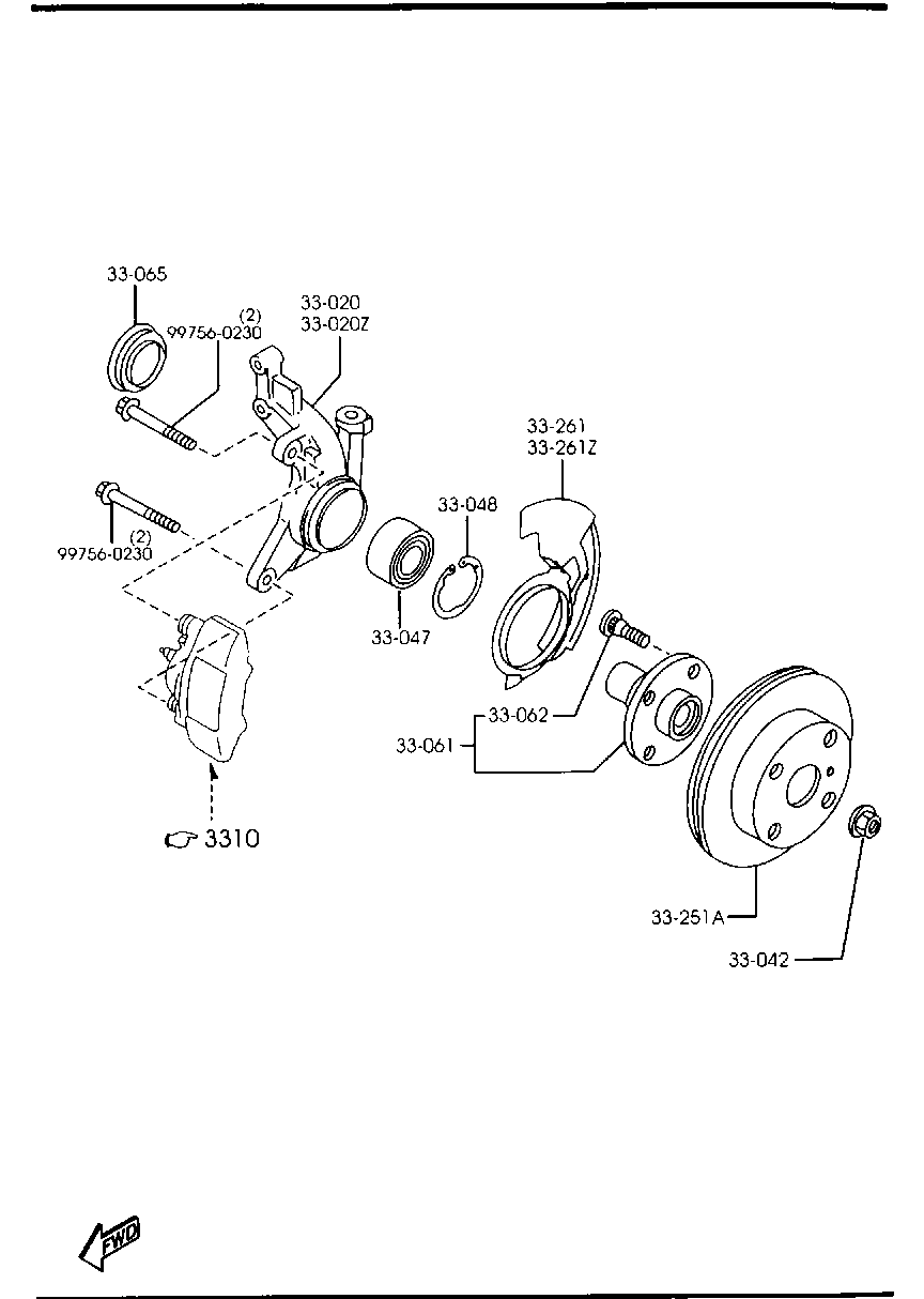 MAZDA BJ0Y-33-25X - Спирачен диск vvparts.bg