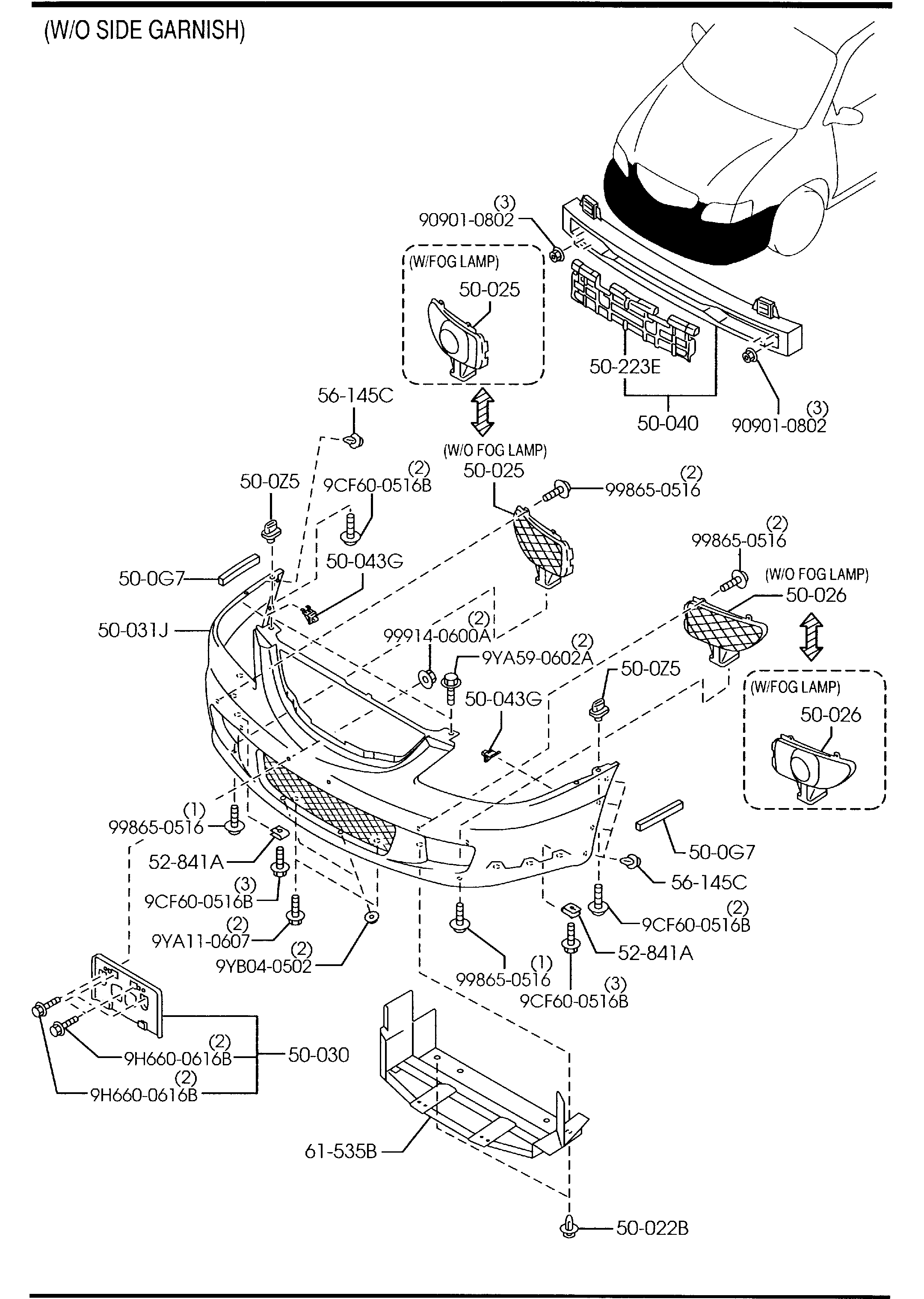 MAZDA 99940-0503 - Задни светлини vvparts.bg