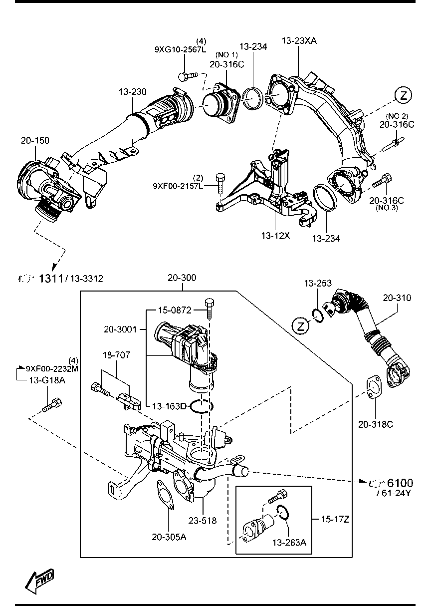 MAZDA Y651-20-300 - AGR-Клапан vvparts.bg