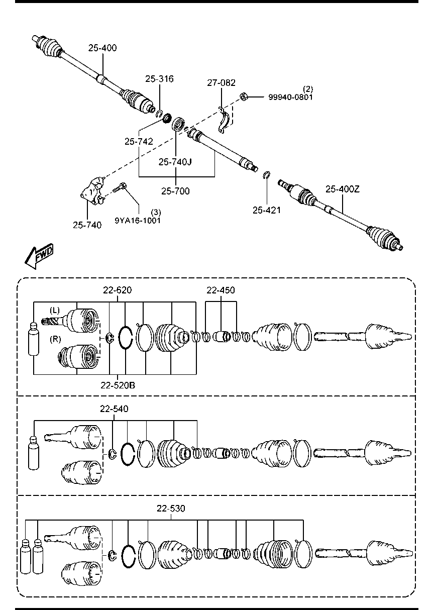 MAZDA GG61-22-530 - Маншон, полуоска vvparts.bg