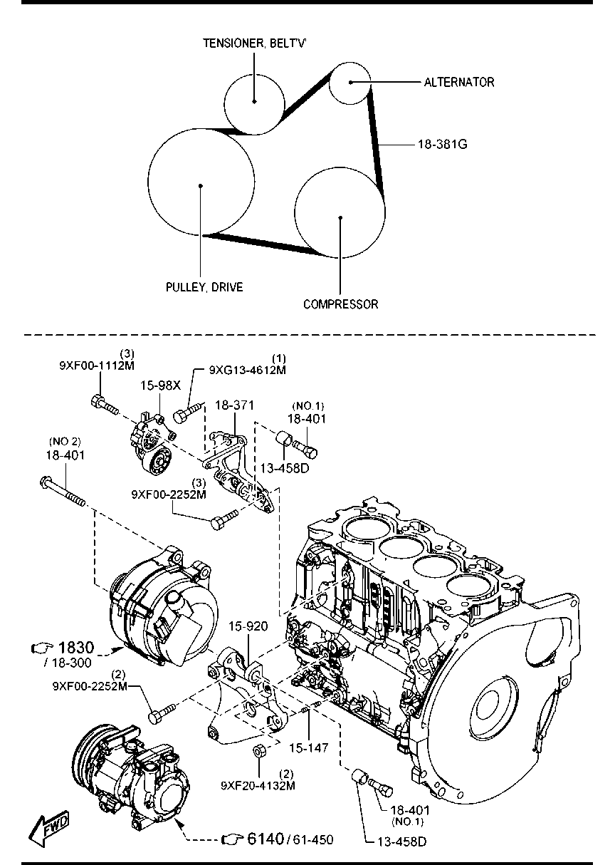 FORD Y650-15-909A - Пистов ремък vvparts.bg