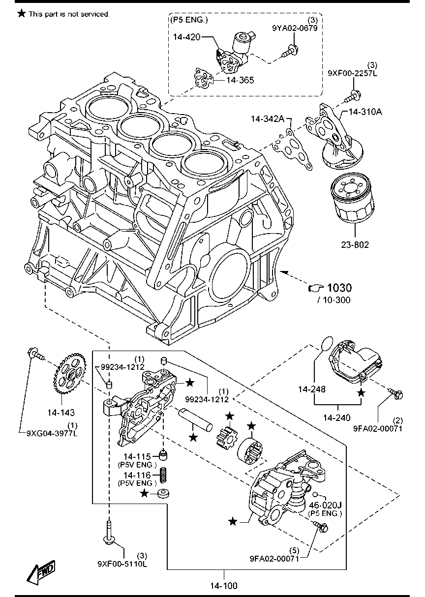 MAZDA PE01-14-302A - Маслен филтър vvparts.bg