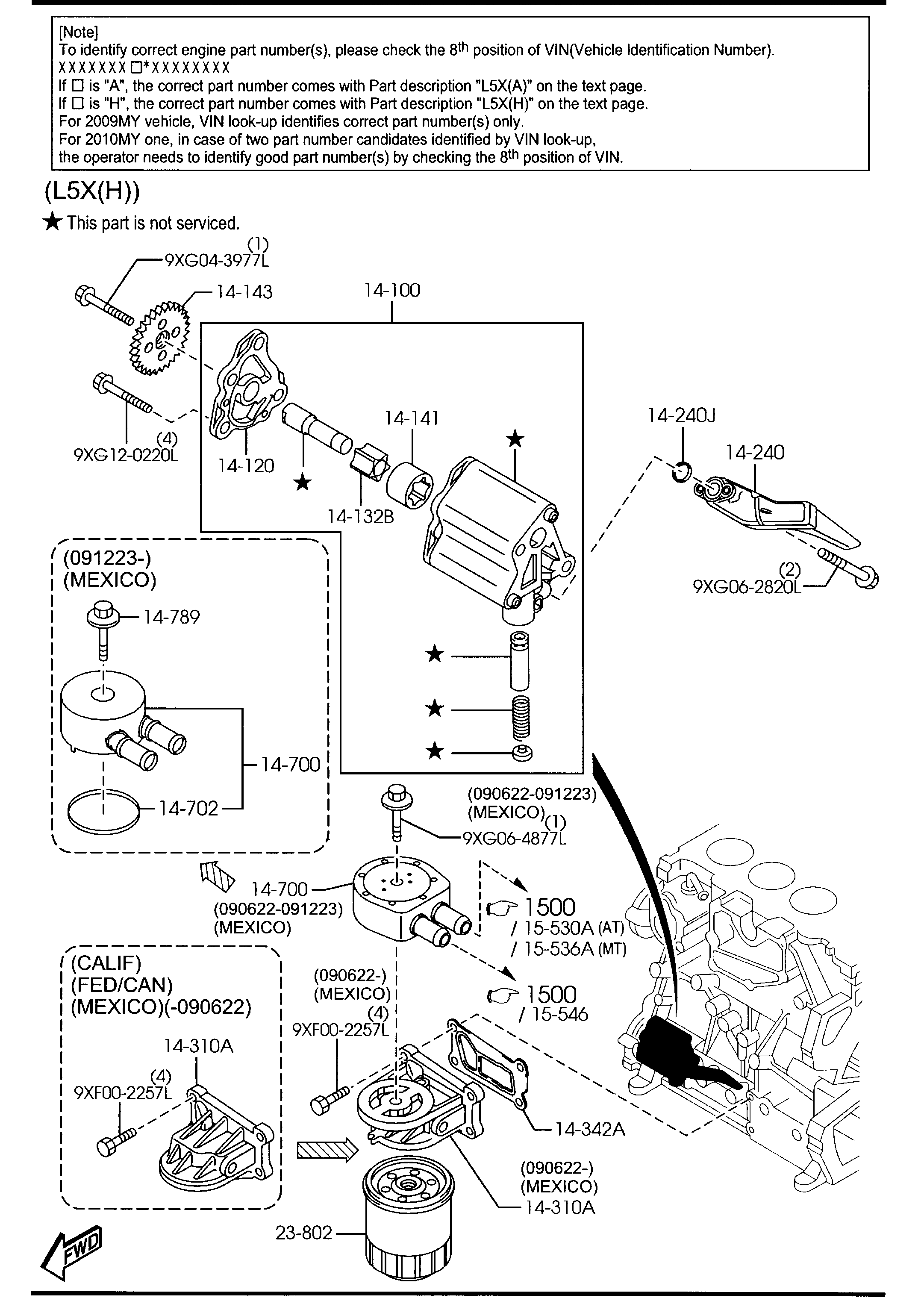 MAZDA L321-14-300A - Маслен филтър vvparts.bg