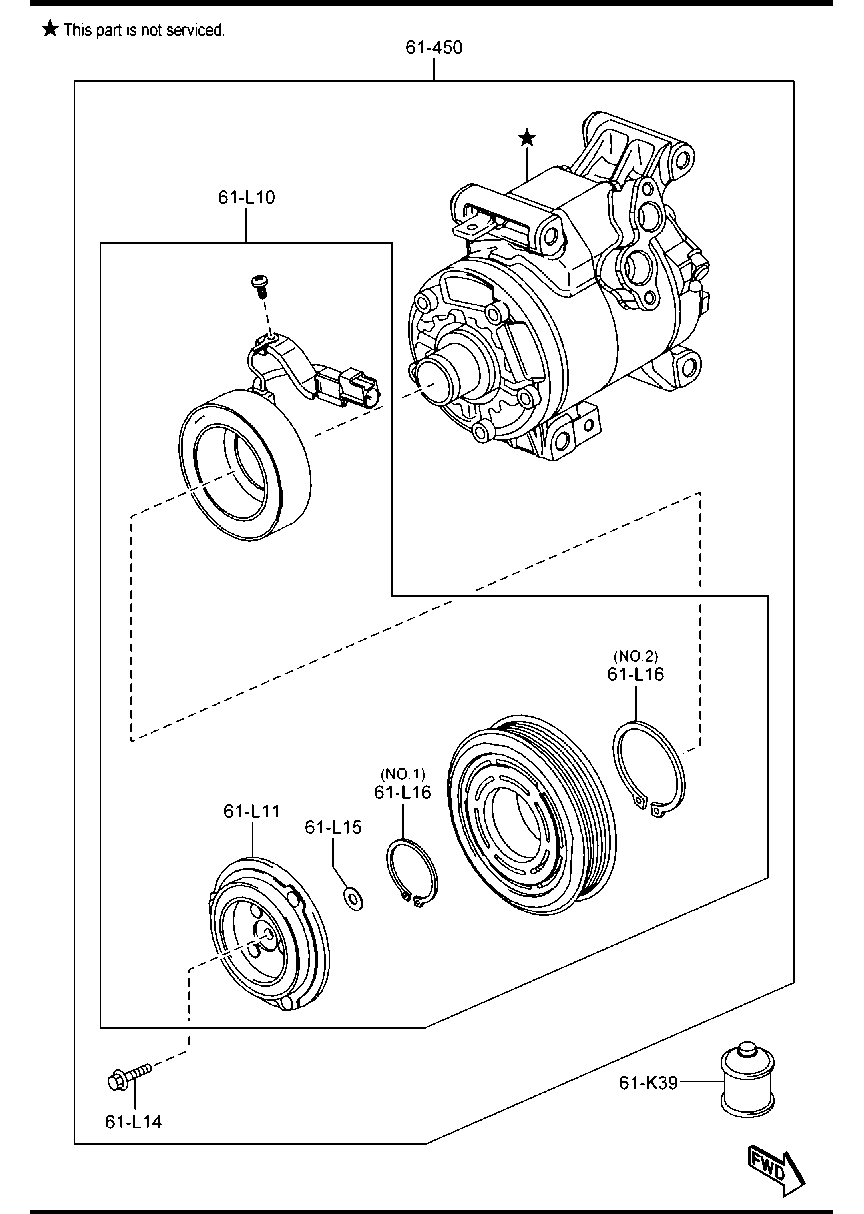 MAZDA GHT6-61-450 - Компресор, климатизация vvparts.bg