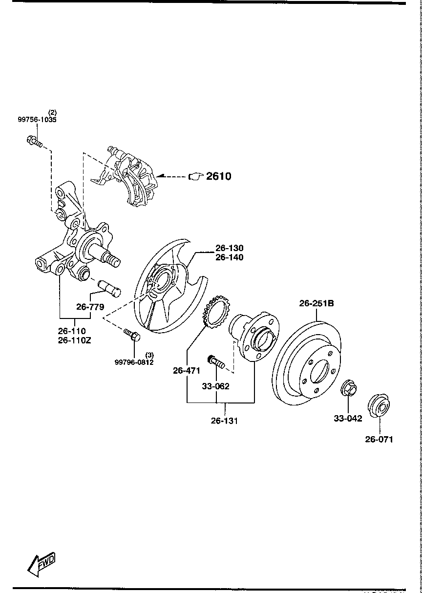 MAZDA GA5Y-26-251C - Спирачен диск vvparts.bg