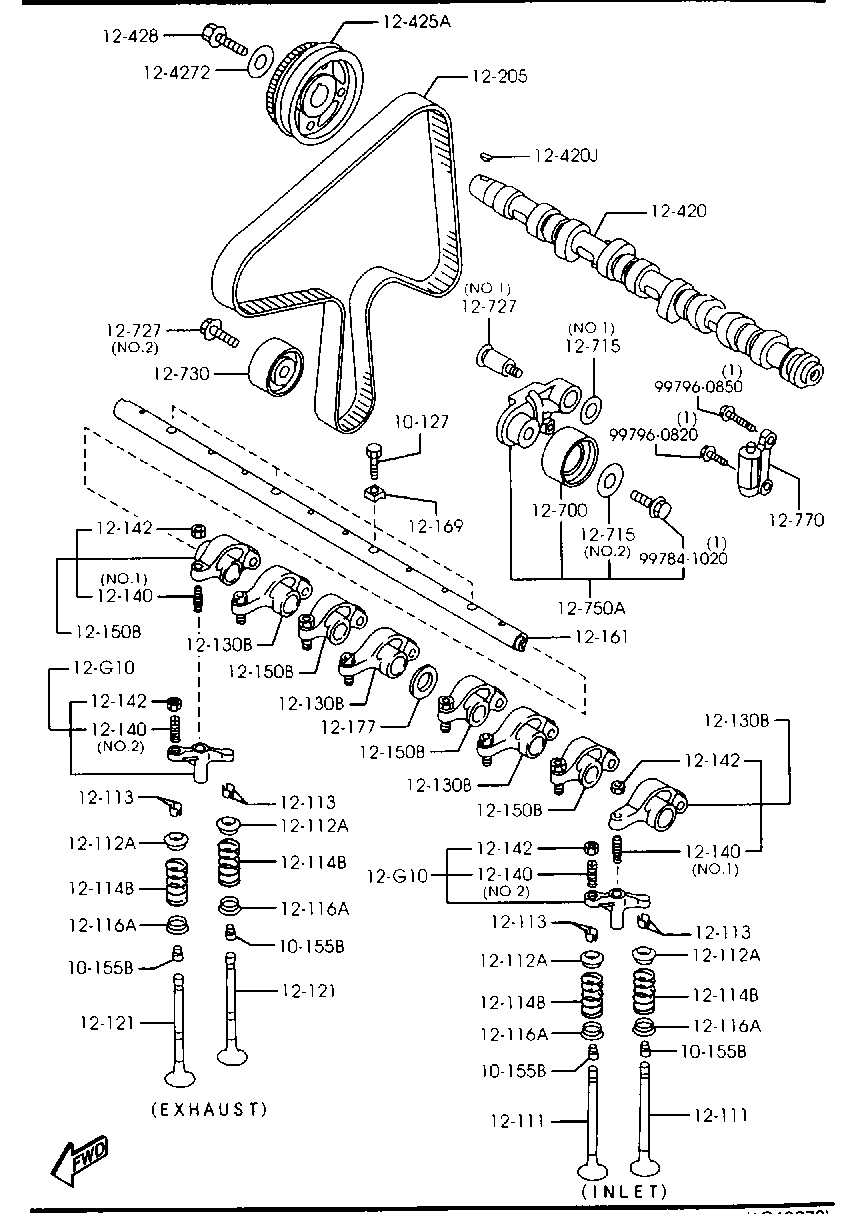 Mercury RF2A-12-205 - Ангренажен ремък vvparts.bg