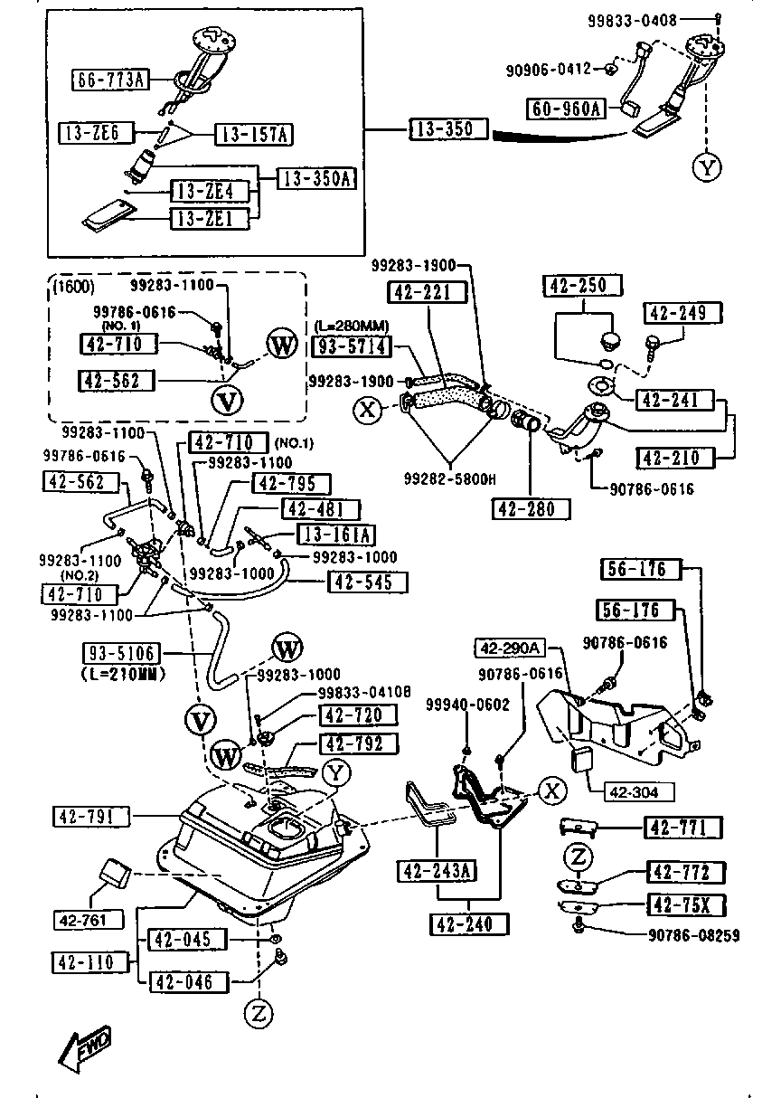 MAZDA BPE8-13-350 - Горивна помпа vvparts.bg