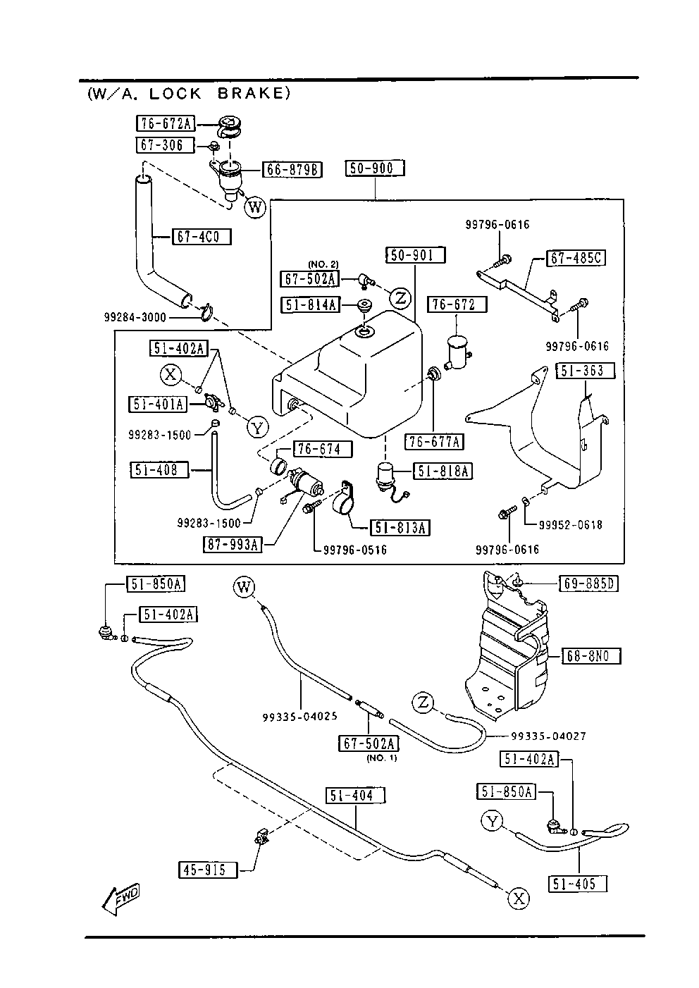 MAZDA LA01-67-482 - Водна помпа за миещо устр., почистване на стъклата vvparts.bg