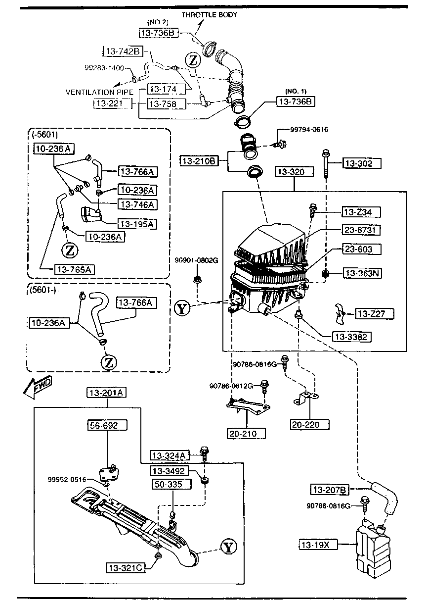 Mercury K801-13-Z40 - Въздушен филтър vvparts.bg