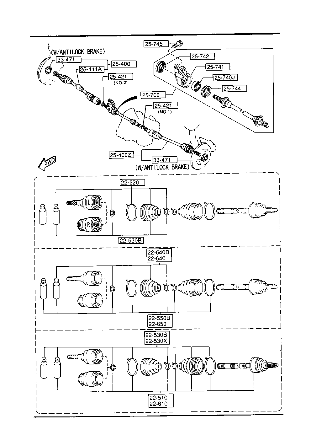 Subaru F061-22-530B - Маншон, полуоска vvparts.bg