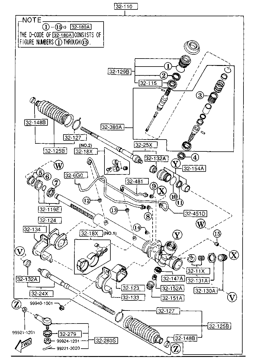 MAZDA E016-32-24X - Аксиален шарнирен накрайник, напречна кормилна щанга vvparts.bg