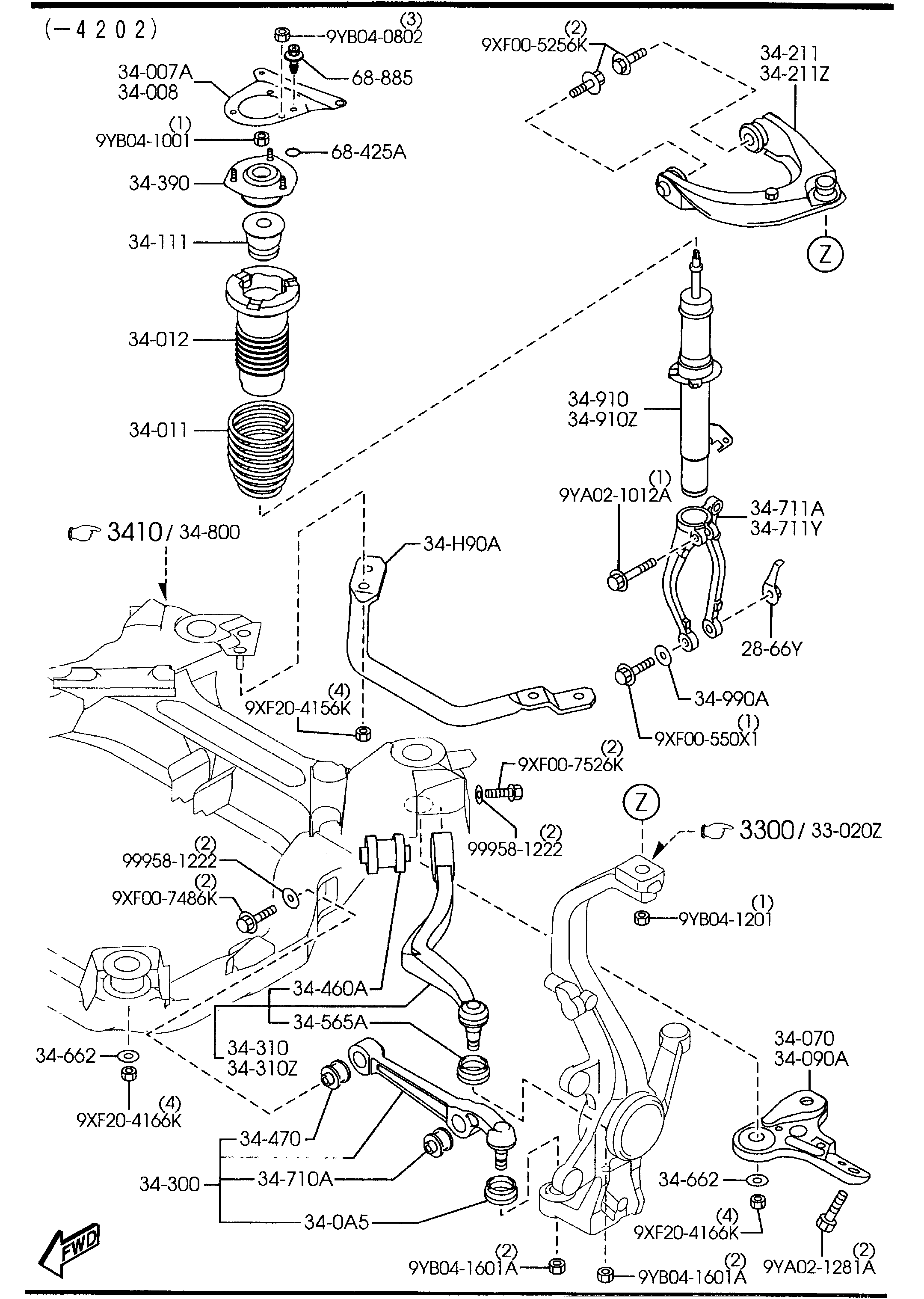 MAZDA GK2A-34-900H - Амортисьор vvparts.bg