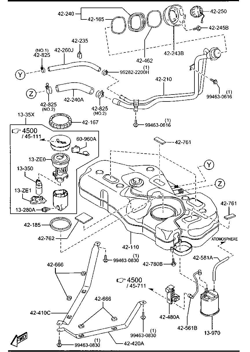 MAZDA ZJ38-13-ZE0 - Горивен филтър vvparts.bg