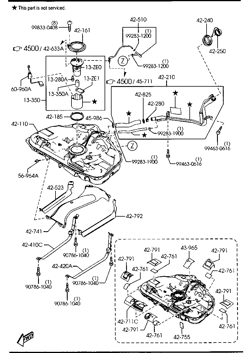 MAZDA L509-13-350 - Горивна помпа vvparts.bg