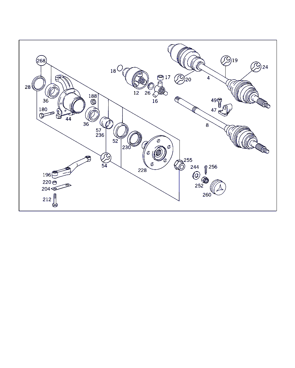 Mercedes-Benz A 631 980 01 02 - Комплект колесен лагер vvparts.bg