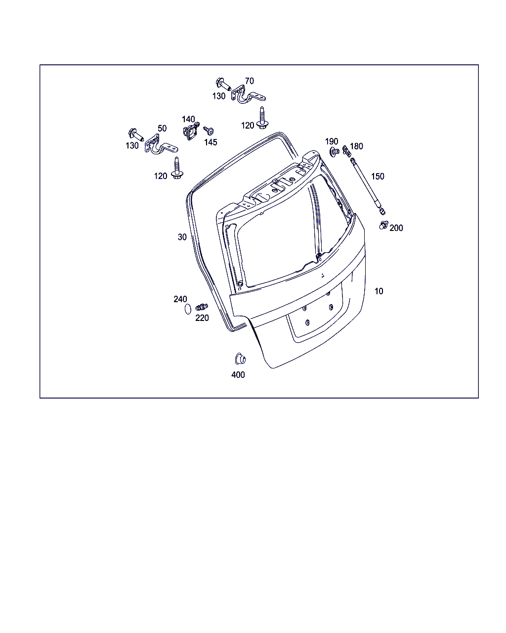 Mercedes-Benz A 204 980 07 64 - Газов амортисьор, багажно / товарно пространство vvparts.bg