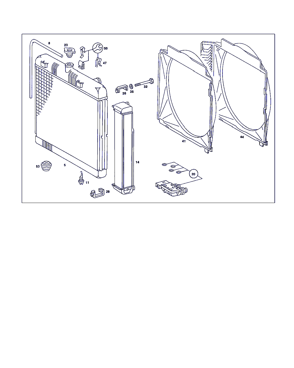 Mercedes-Benz A 123 501 58 01 - Радиатор, охлаждане на двигателя vvparts.bg