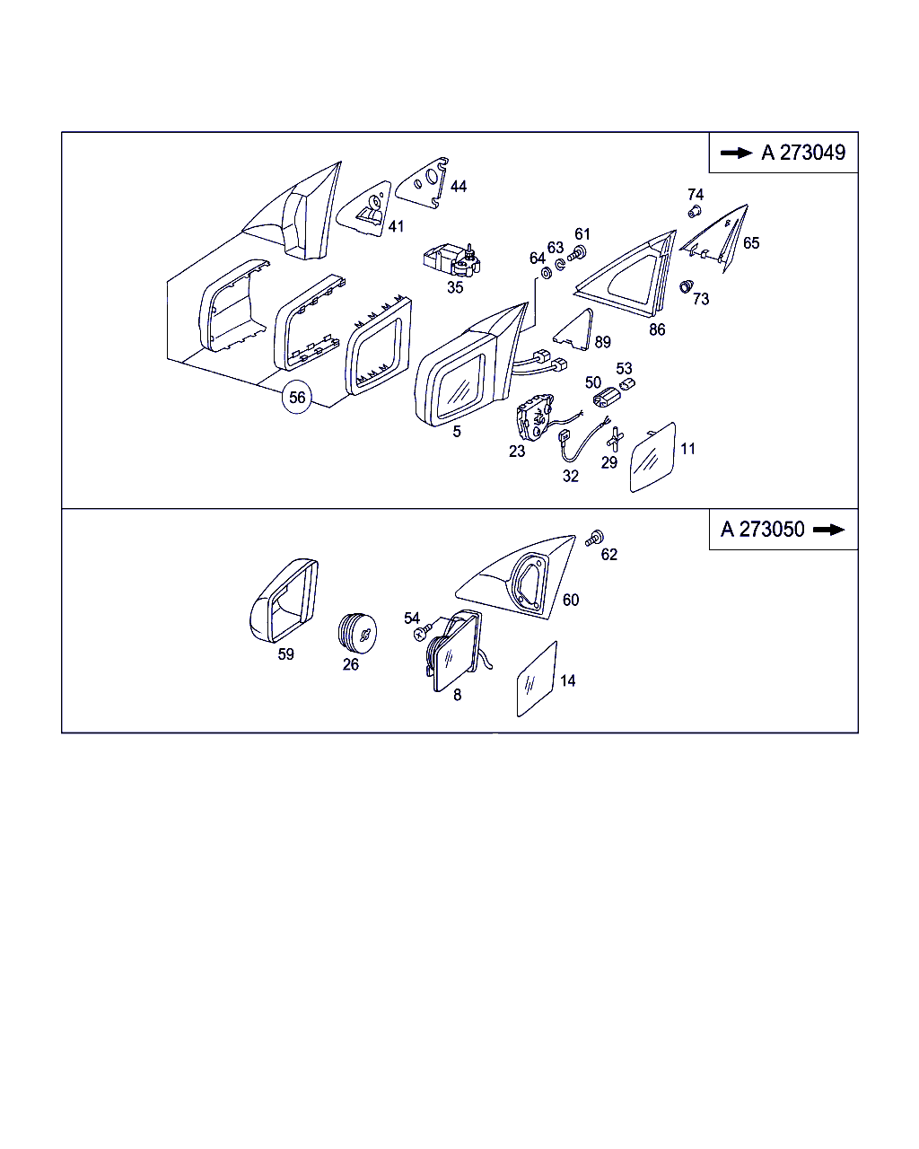 Mercedes-Benz A 210 810 03 21 - Стъкло на огледало, външно огледало vvparts.bg