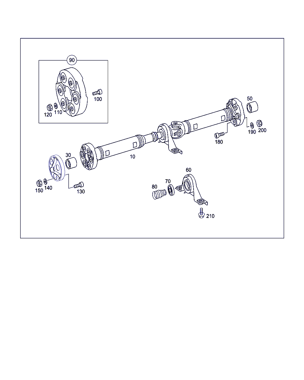 Mercedes-Benz A 211 410 07 81 - Опора карданен вал vvparts.bg