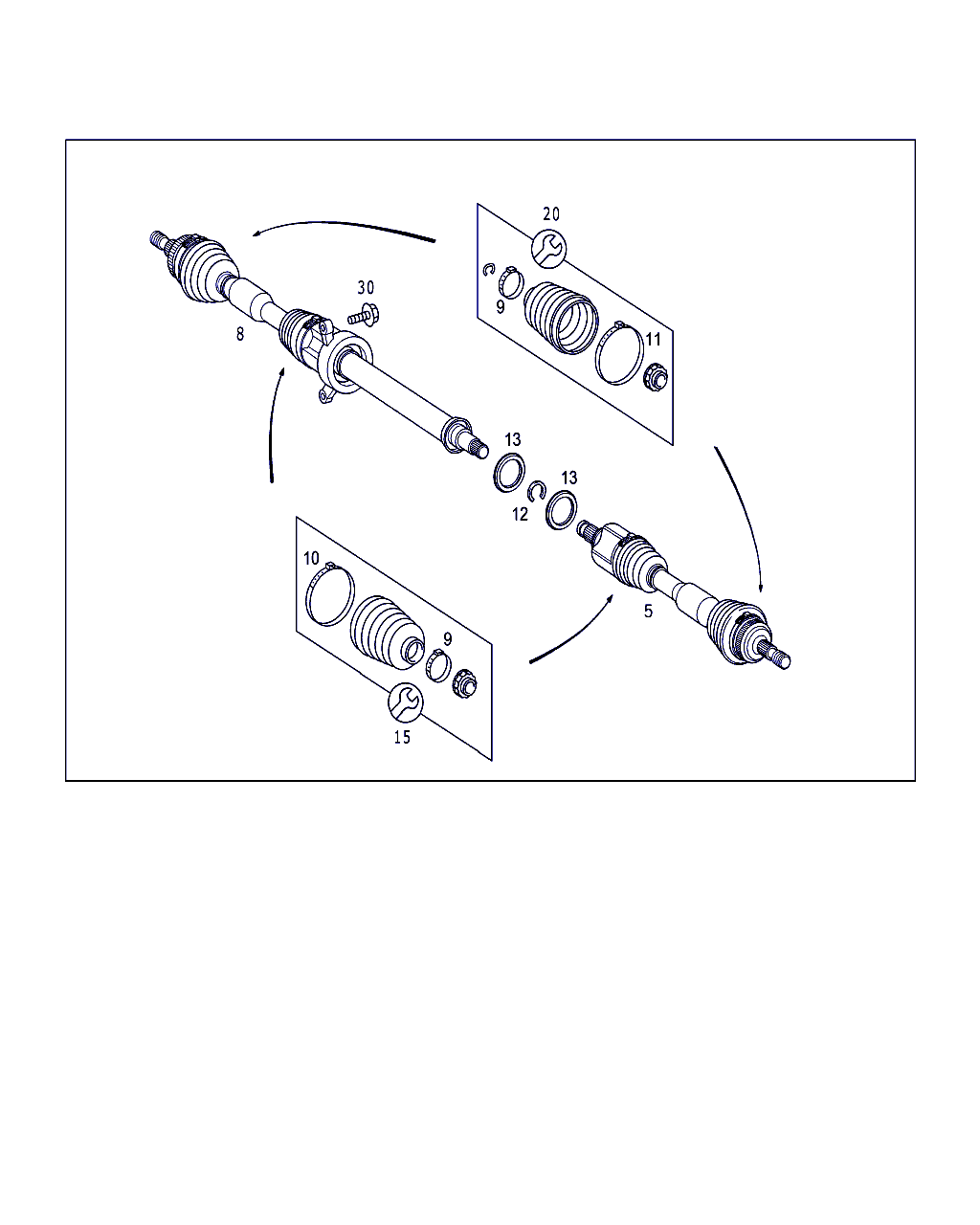 Mercedes-Benz A 168 360 04 68 - Маншон, полуоска vvparts.bg