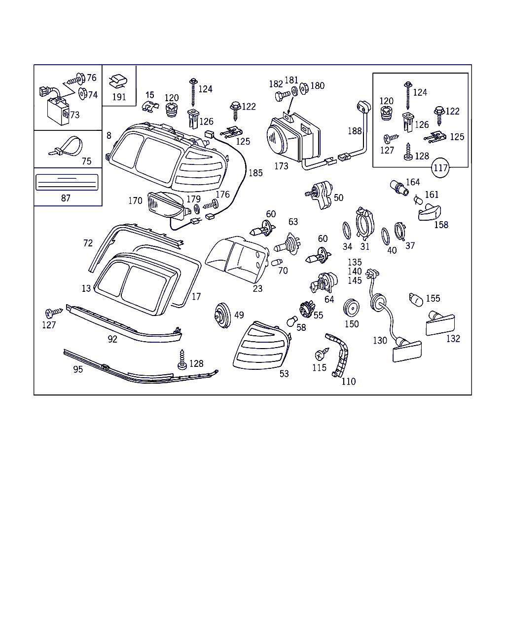 Mercedes-Benz A 202 826 05 77 - Лайсна за фар vvparts.bg