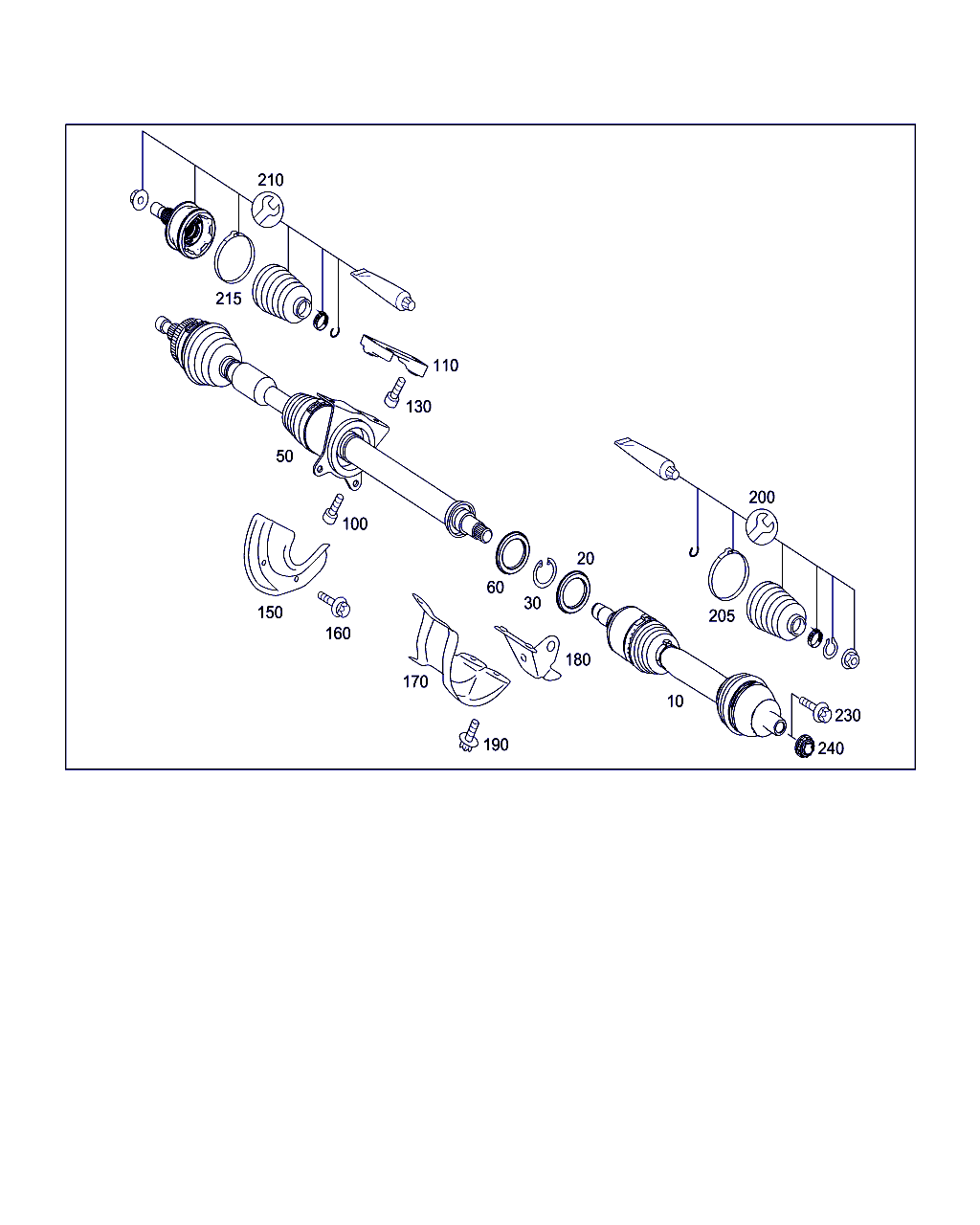 Mercedes-Benz A 169 360 39 72 - Каре комплект, полуоска vvparts.bg