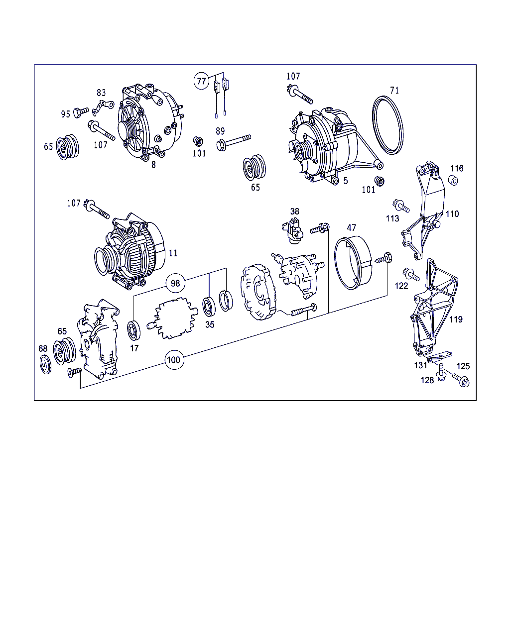 Mercedes-Benz A 000 150 05 50 - Генератор vvparts.bg