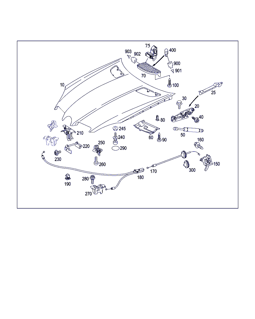 Mercedes-Benz A 171 980 01 64 - Газов амортисьор, капак на двигателя vvparts.bg