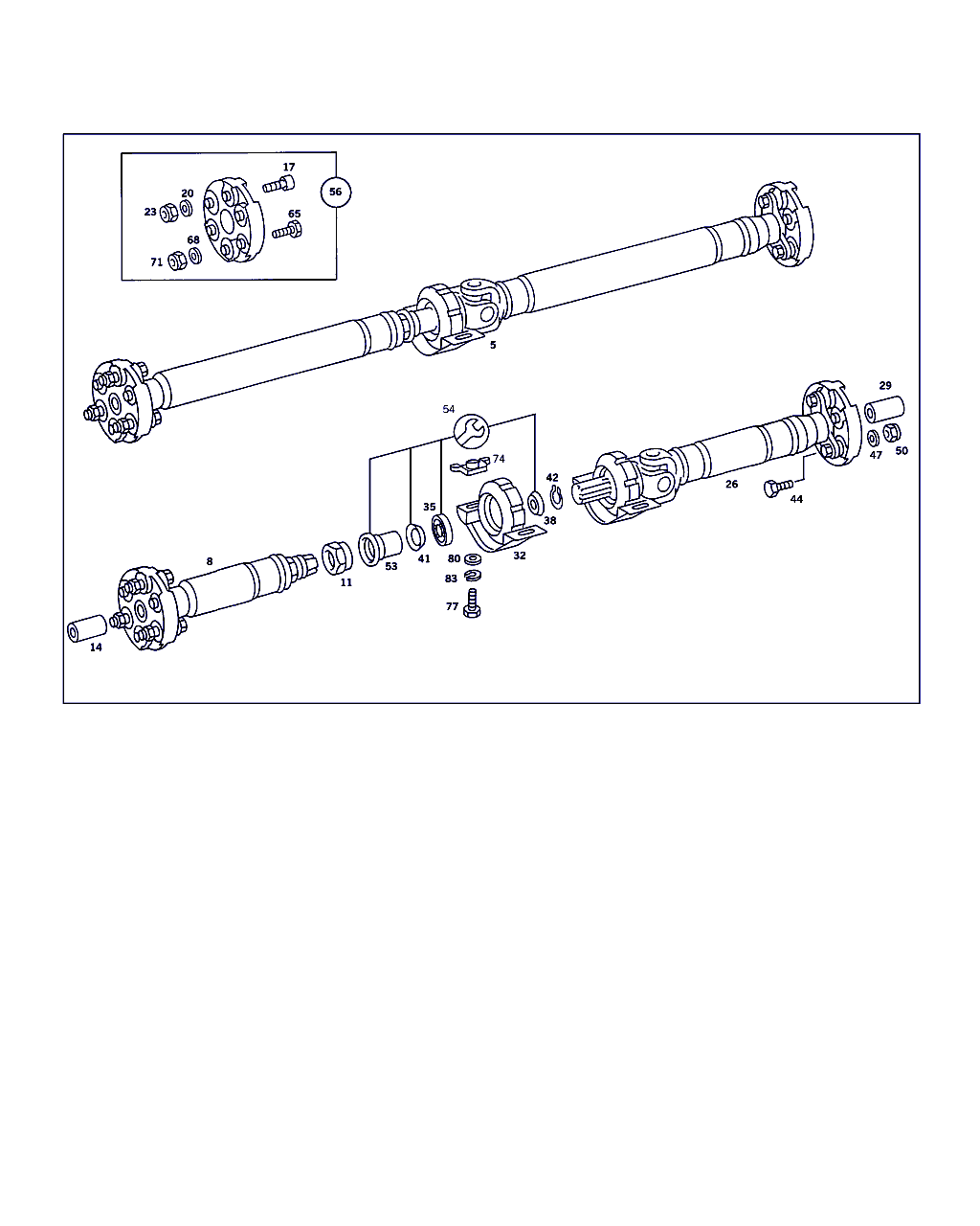 Mercedes-Benz A 126 410 01 81 - Опора карданен вал vvparts.bg