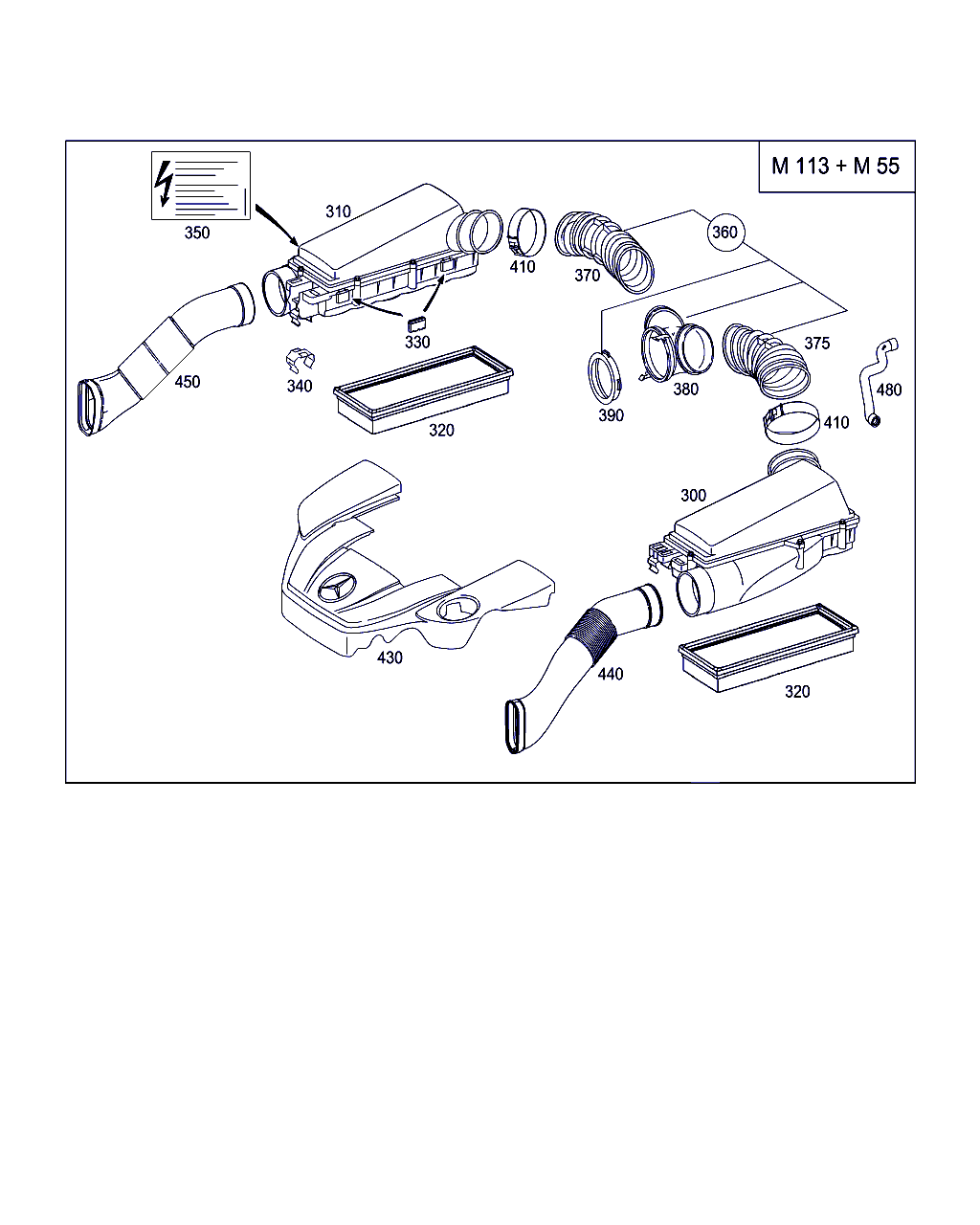 Mercedes-Benz A 113 090 05 01 - Въздушен филтър vvparts.bg