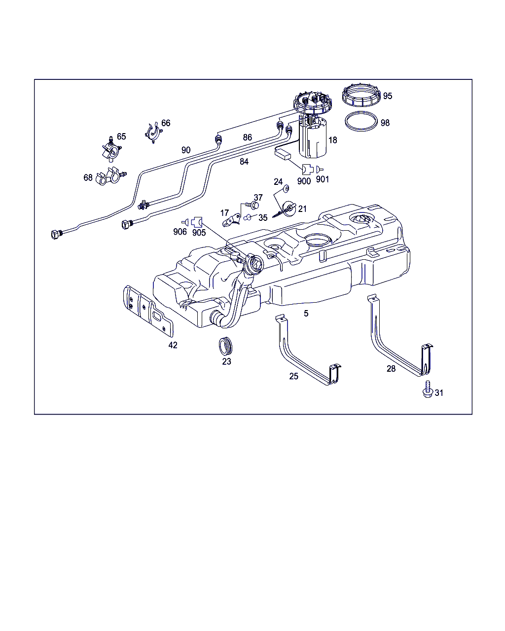 Mercedes-Benz A 639 470 14 94 - Горивопроводен модул (горивна помпа+сонда) vvparts.bg