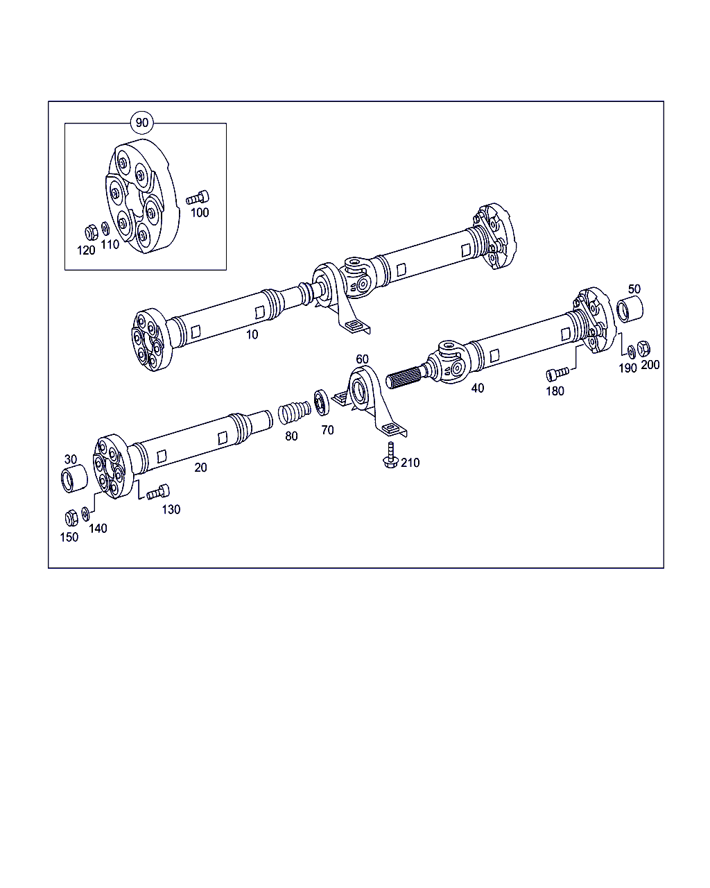 Mercedes-Benz A 211 410 03 81 - Опора карданен вал vvparts.bg