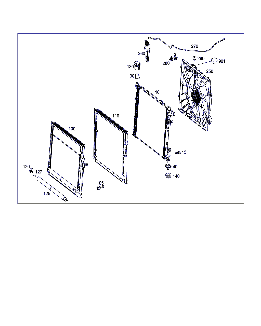 Mercedes-Benz A 099 500 13 03 - Радиатор, охлаждане на двигателя vvparts.bg