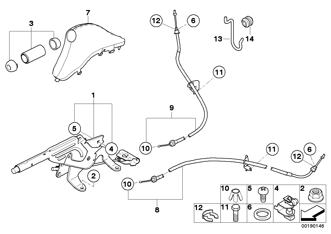 BMW 34 40 6 769 955 - Жило, ръчна спирачка vvparts.bg