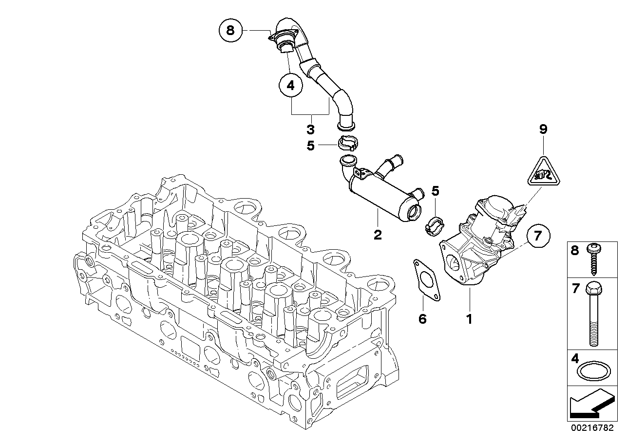 BMW 11 71 7 804 951 - К-кт уплътнения, EGR-система vvparts.bg