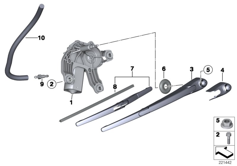 BMW 61622754287 - Рамо на чистачка, почистване на стъклата vvparts.bg