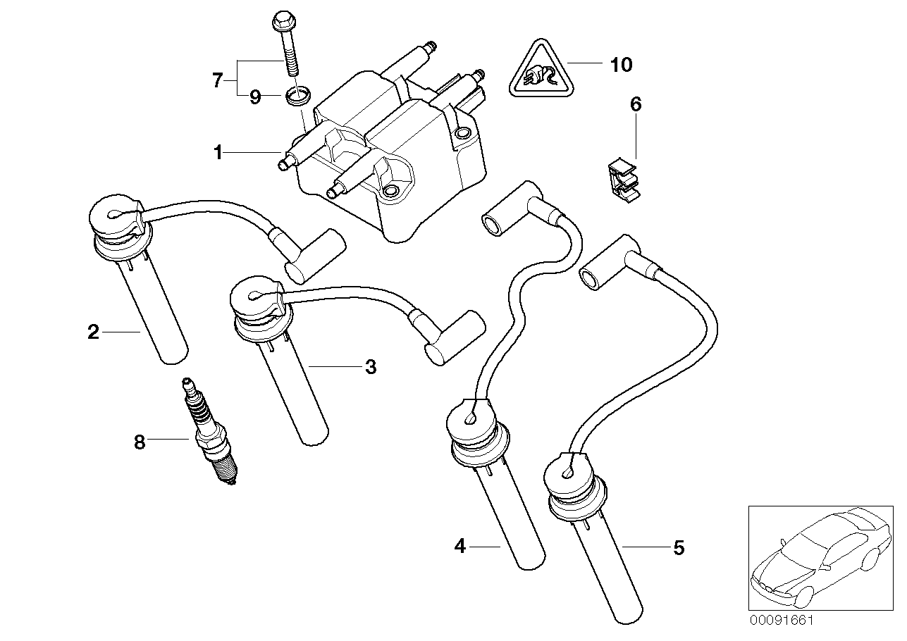 Mini 12 12 7 513 033 - Комплект запалителеи кабели vvparts.bg