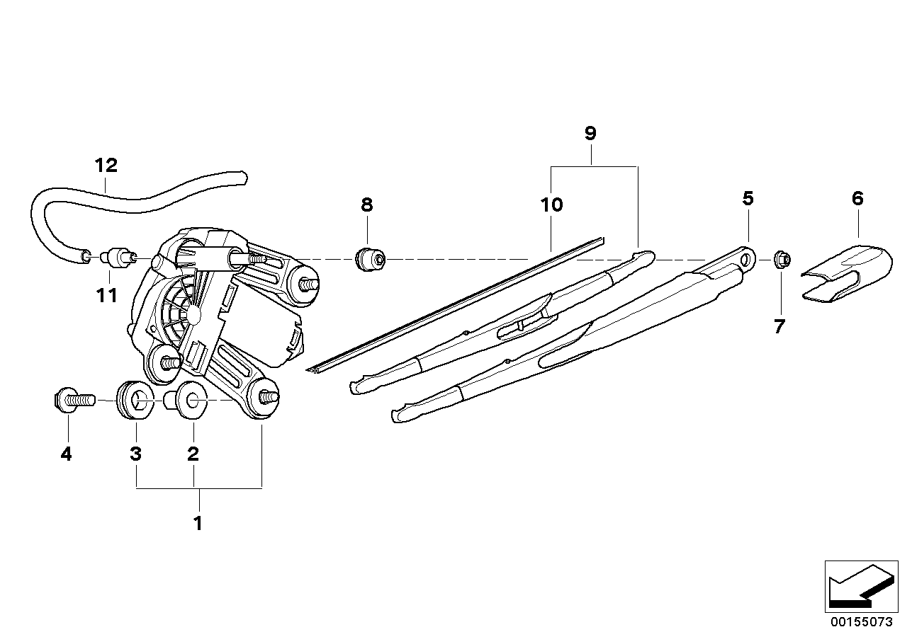 BMW 61627129279 - Рамо на чистачка, почистване на стъклата vvparts.bg