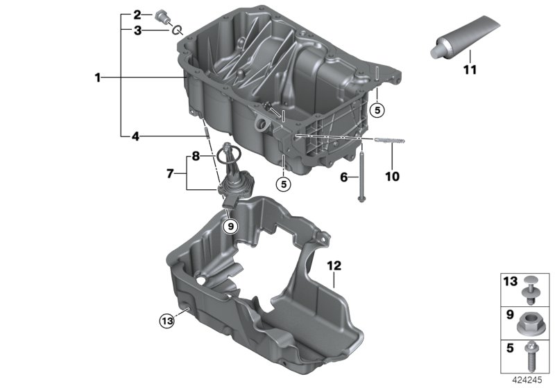 BMW 07 11 9 963 132 - Уплътнителен пръстен, пробка за източване на маслото vvparts.bg